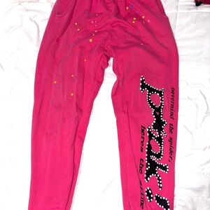 Sp5der pink Men's Joggers size M